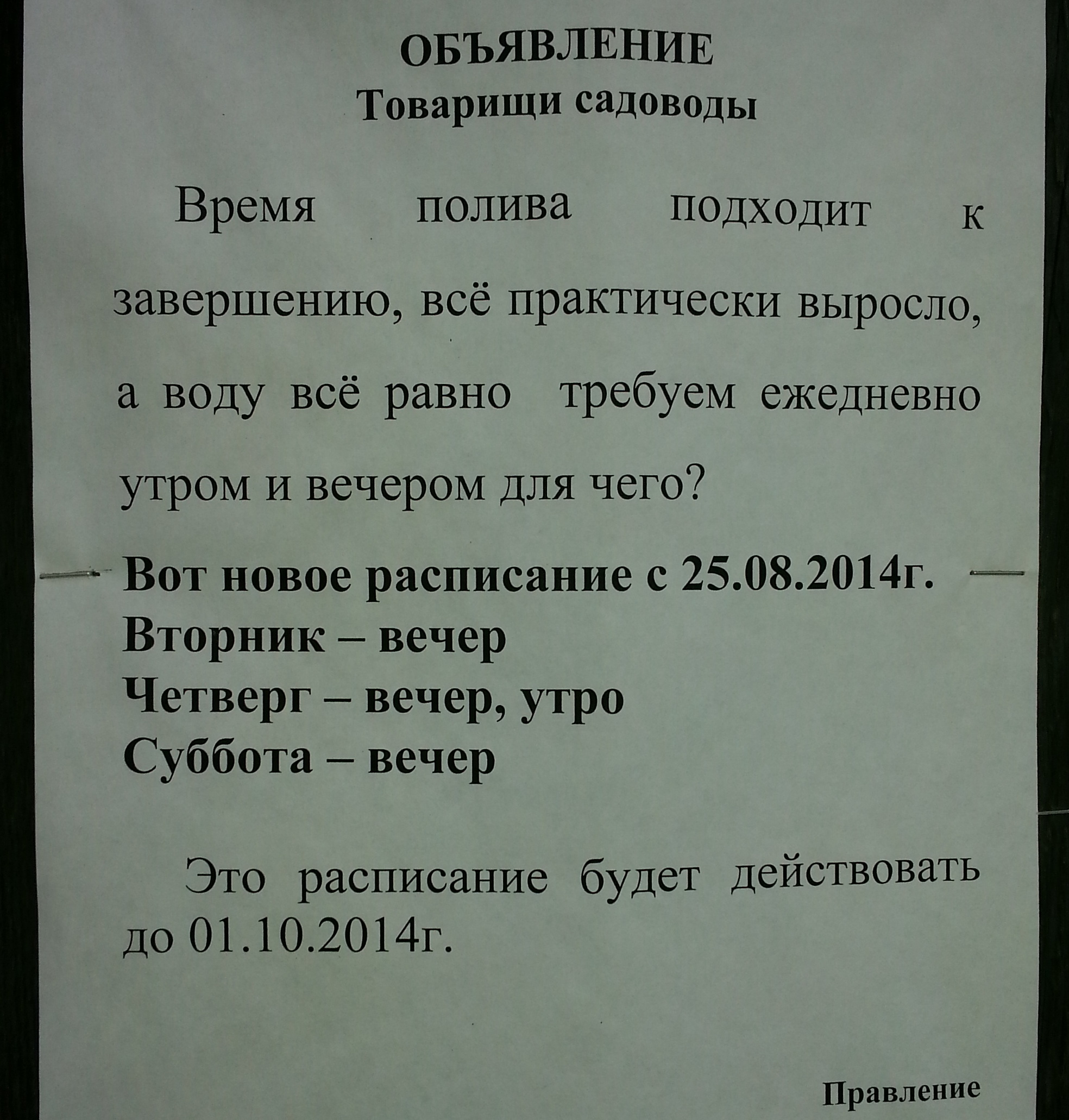 Объявление от правления 32)))))