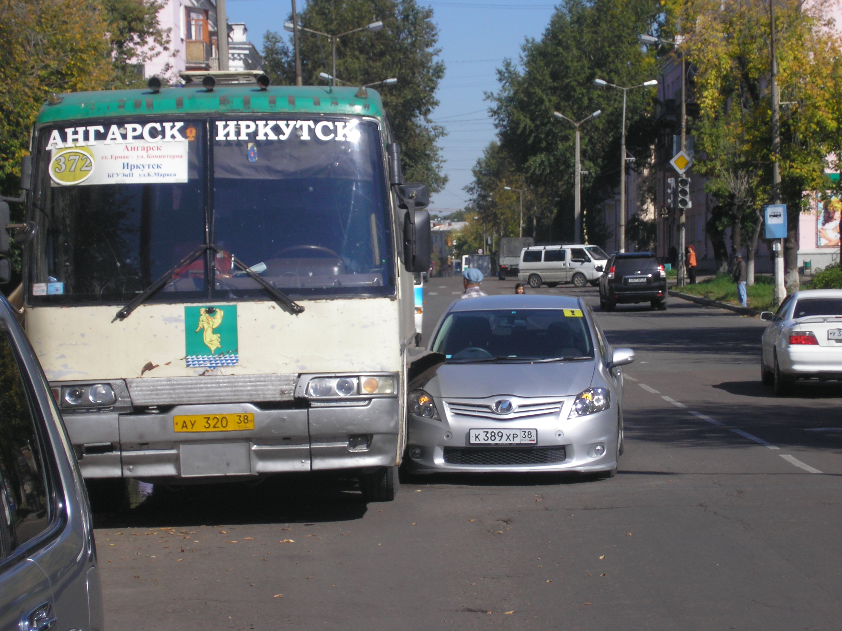 ул. Энгельса, ост "Блинная", авария 17.09.2012г 14:30