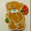 Пряник "Мишка с букетом"