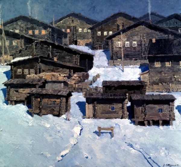 Стожаров Село Большая Пысса. Морозная ночь.