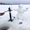 Снеговик на рыбалке
