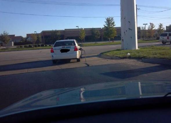 Заправился