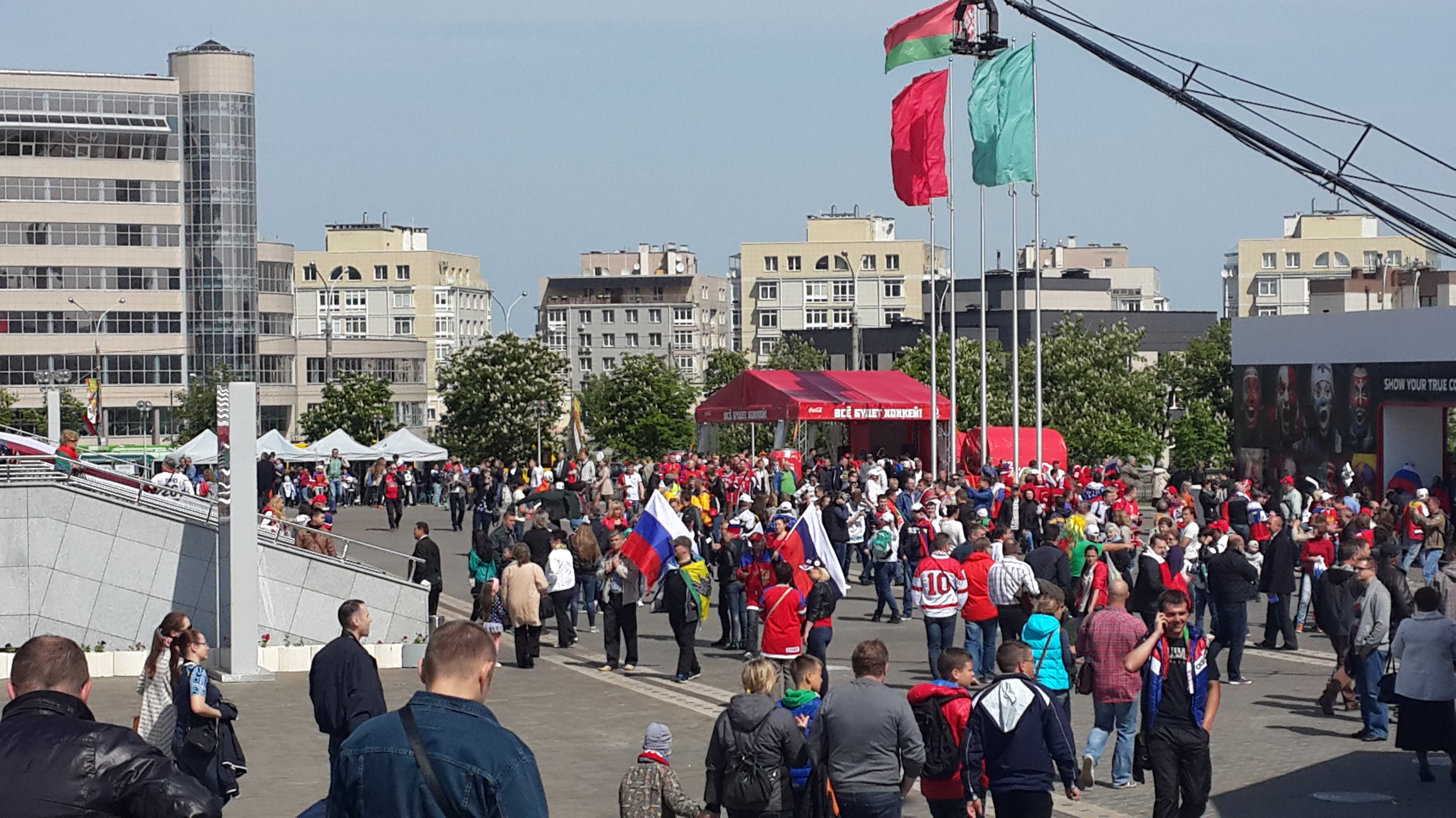 перед началом матча Россия-Латвия 