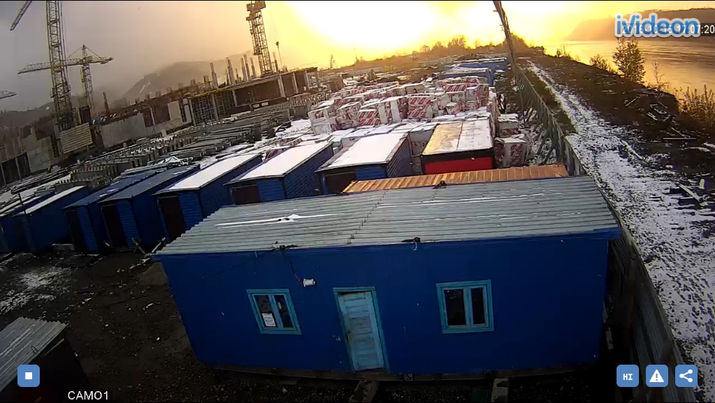 Яркий закат в Красноярске