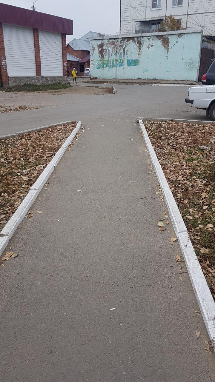 по дорожке с облоками