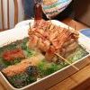вкусный домик из мясо и сосисок))