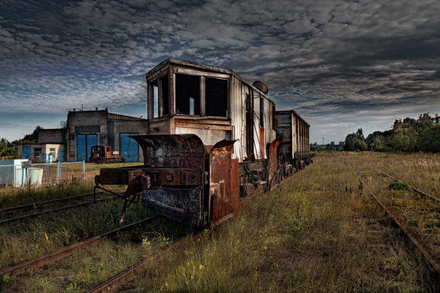 Старый снегоочиститель