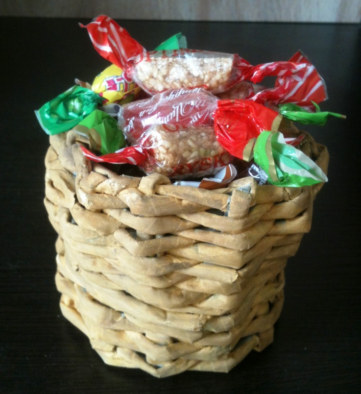 Корзинка из газет