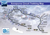 план-схема маршрута Кольцо Аннапурны