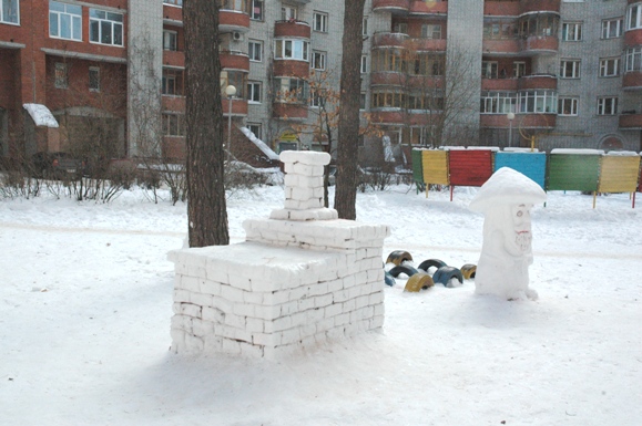 Снеговиковая Емелина печка