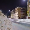улица Энгельса вечер январь куча снега улица Энгельса вечер январь куча снега