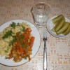 свиная жопа з мокоронами и морквой)))))