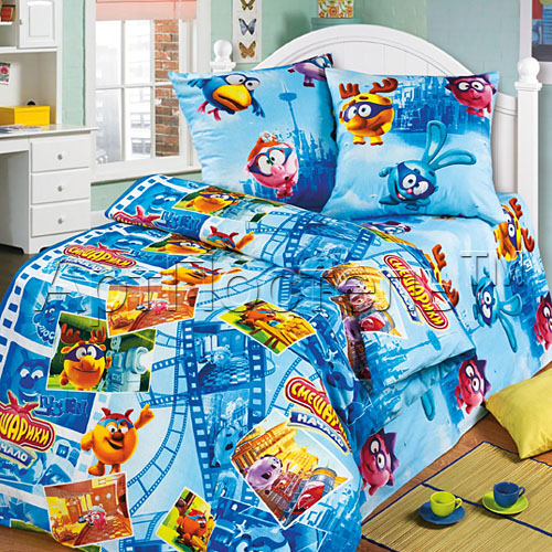 Смешарики поплин 1,5 спальное с доставкой 1460 рублей!