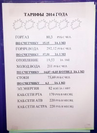 Тарифы ЖКХ 2014))))))