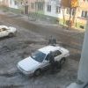 Автомойка на газоне, апрель месяц