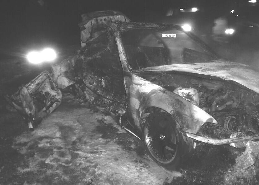 Сгоревший BMW