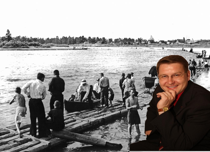 Д.Надымов на переправе