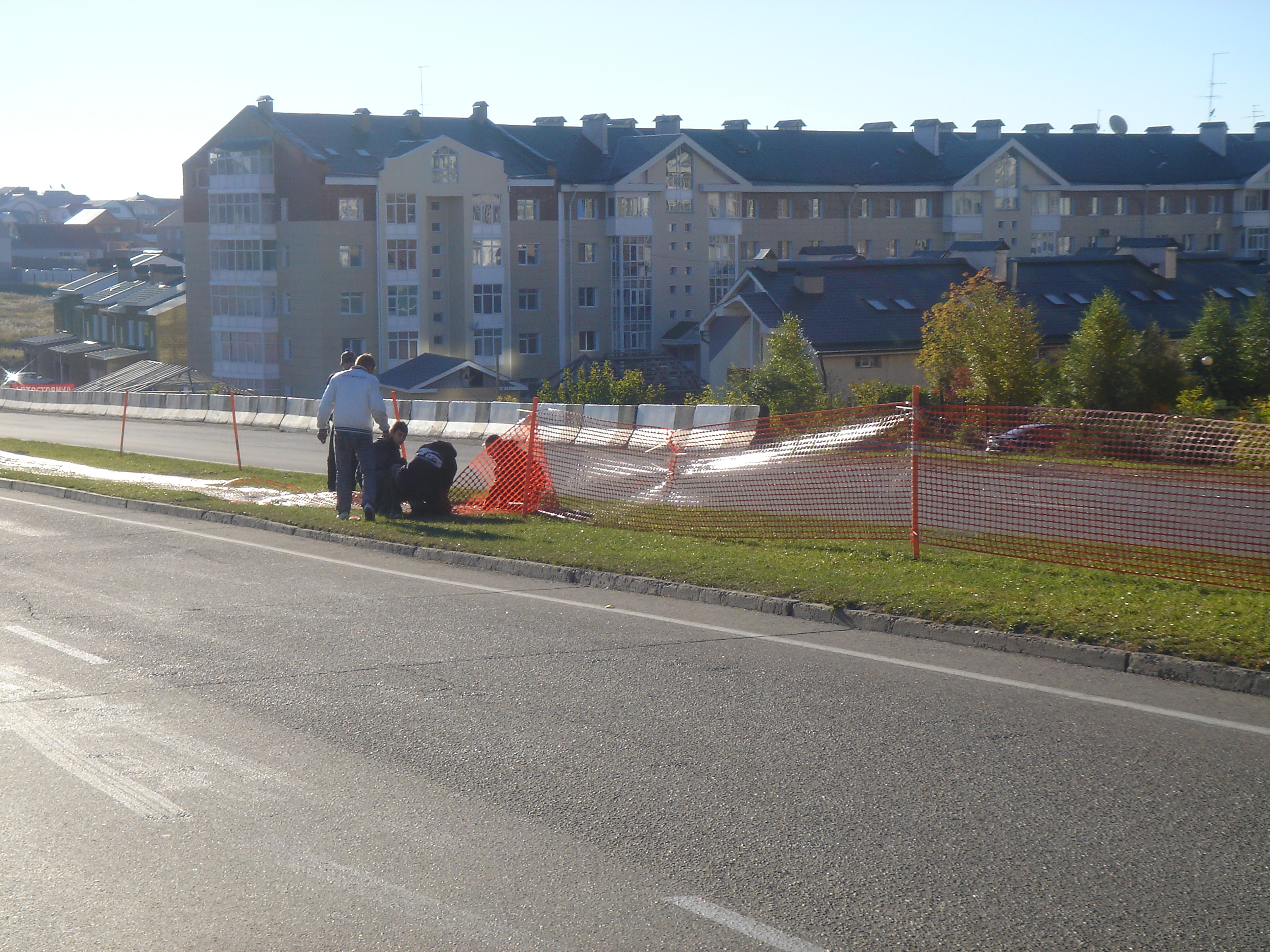 Установка ограждения перед драгом
