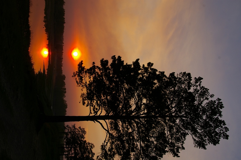 на закате солнце удваивается