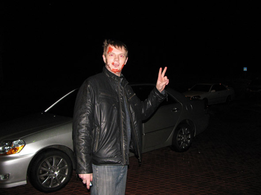 Евгений ЖУРАВЛЕВ в роли Шарапова (шрамы нарисованы)