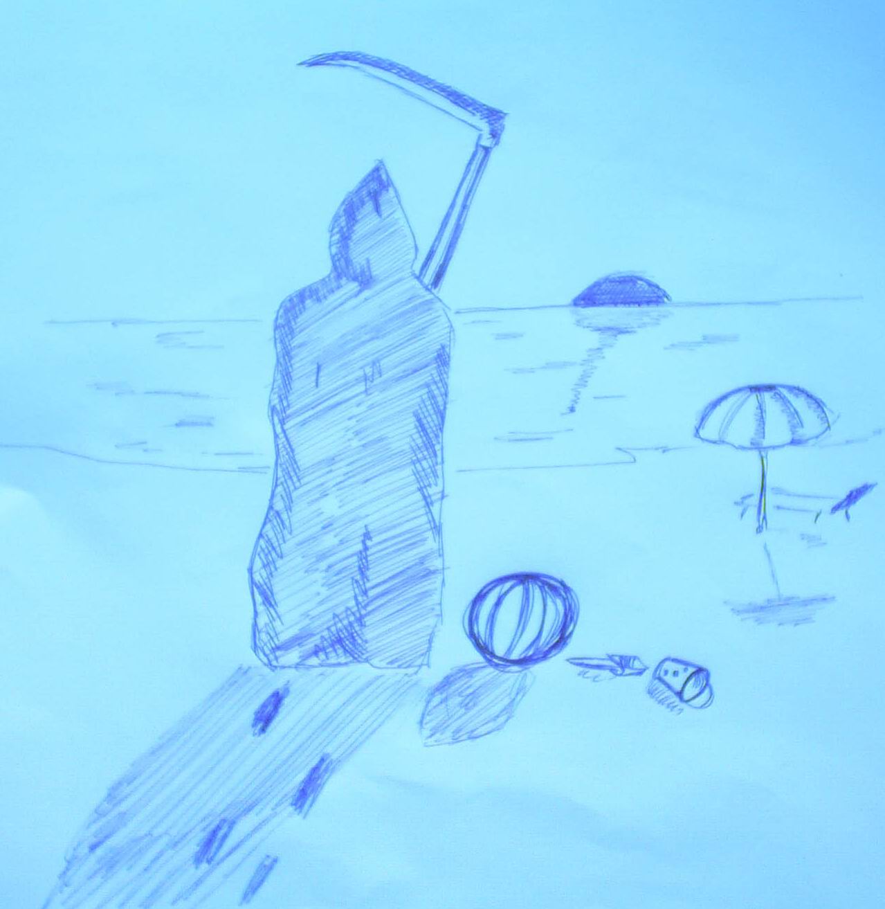 Мр.Ачная на отдыхе, созирцаюсчая закат на пустынном пляже