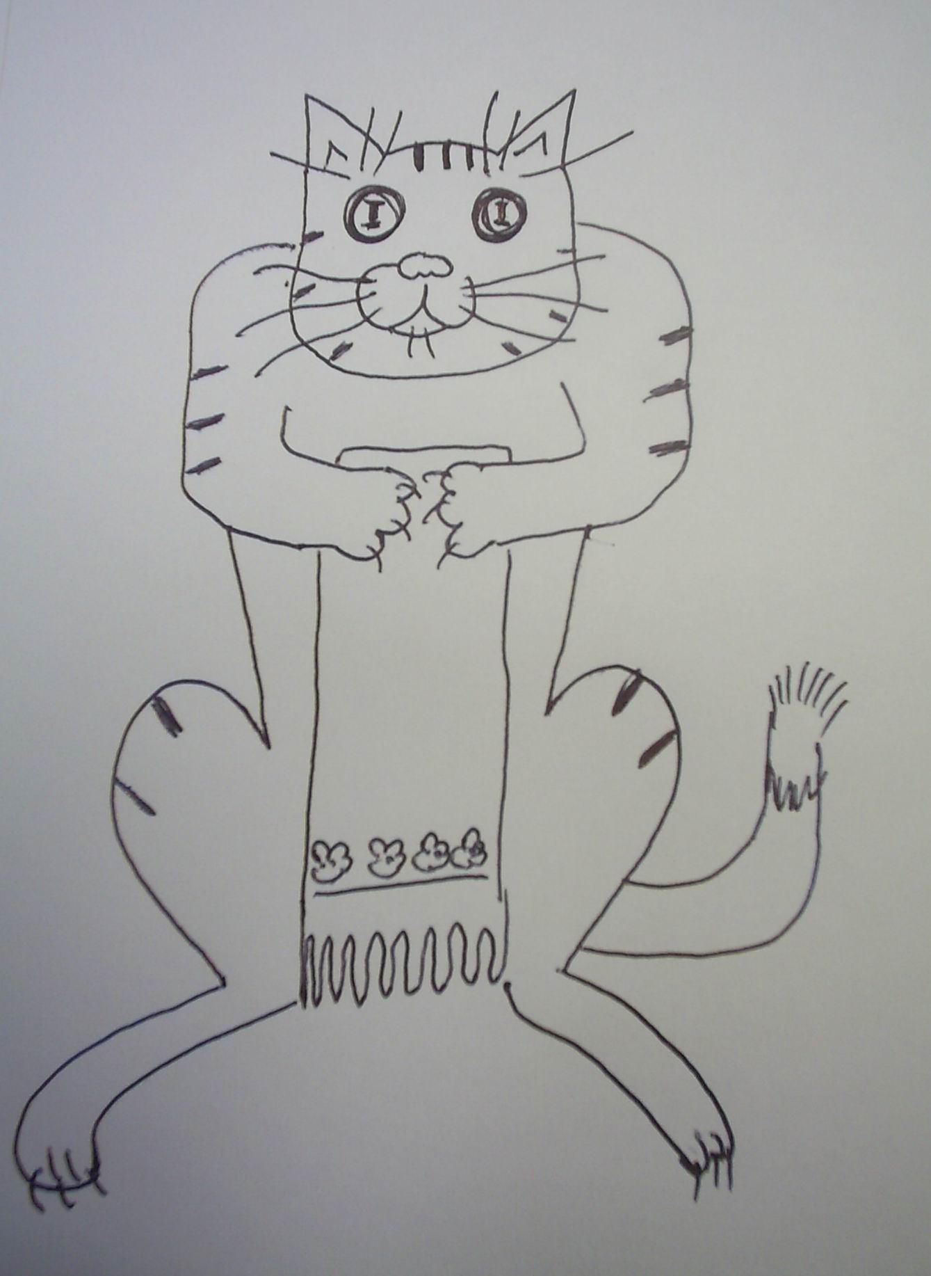 Кот Некастрированный, целомудренно прикрываюсчий сваё естество