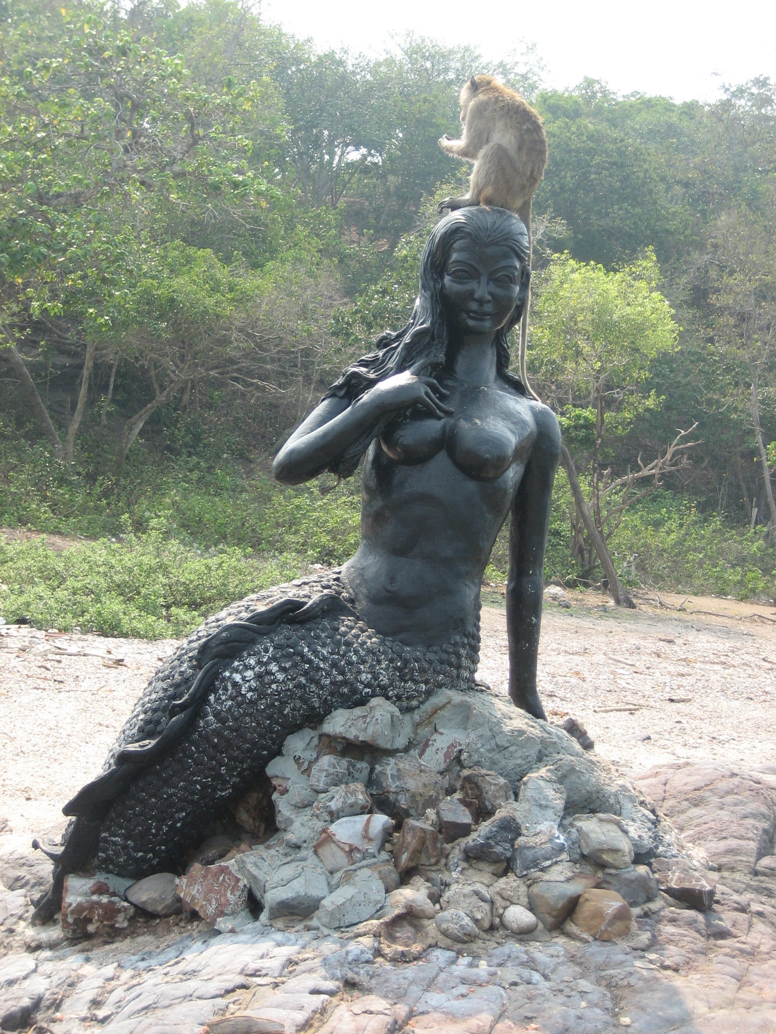 Для обезьянки очень удобная штука. Сородичи не смогут отобрать добычу.