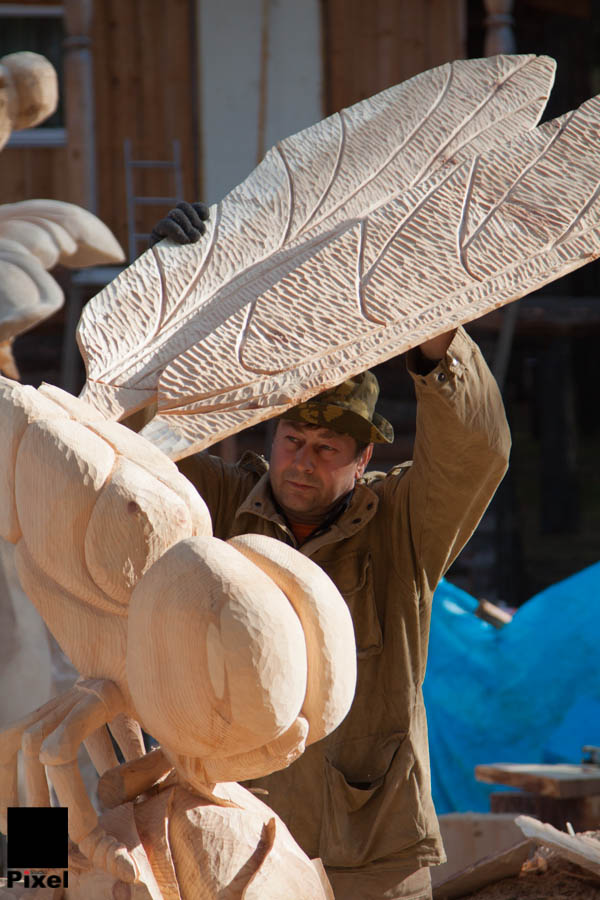 Мастера из Павлова Посада (Московская область) оказались самыми оперативными: их стрекоза ближе всего к завершению