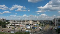 Ангарск. Облака: Пересечение ул. Социалистической и ул. Коминтерна