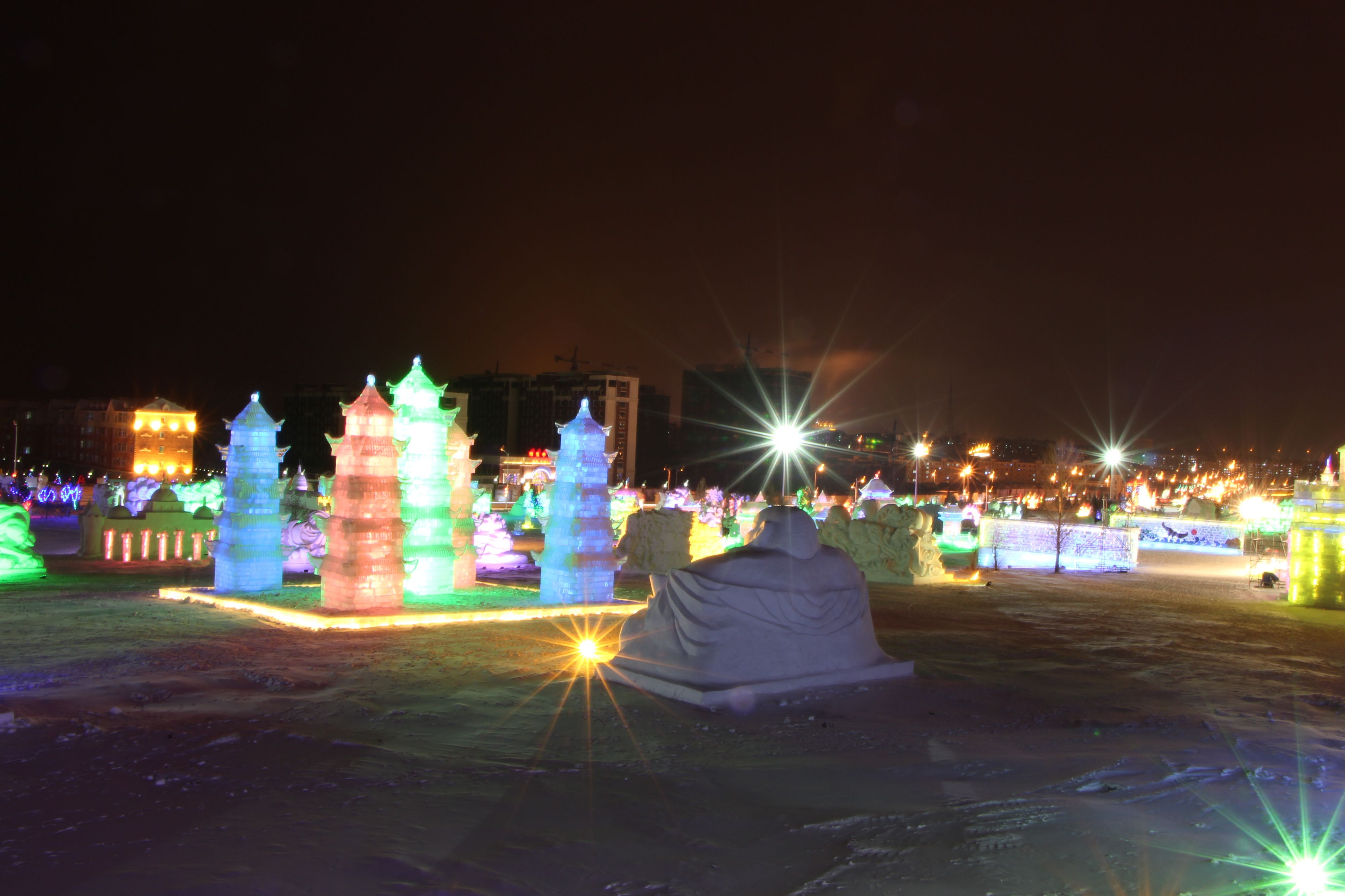 Ледяной городок. Маньчжурия.