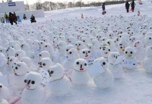 Сюда свозят отловленных бездомных снеговичков