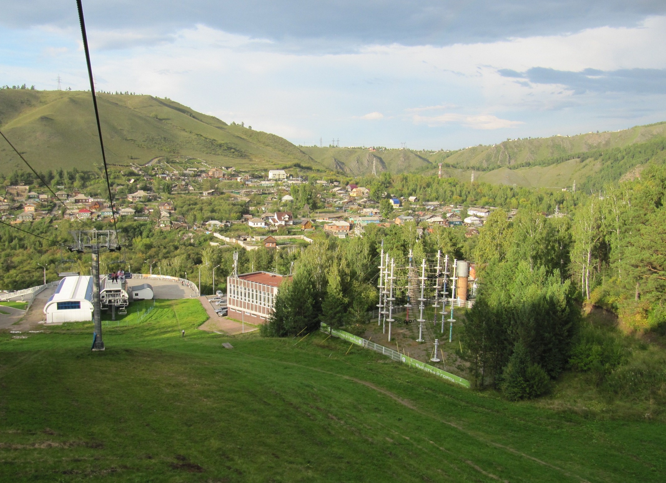 Подъем на канатной дороге