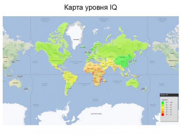 Карта уровня IQ