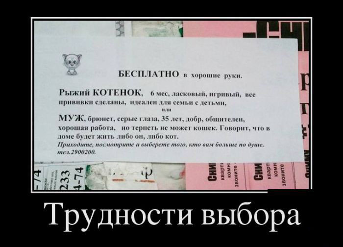 Трудности выбора