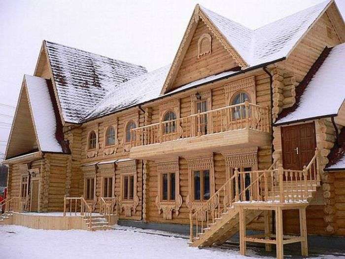 На даче
