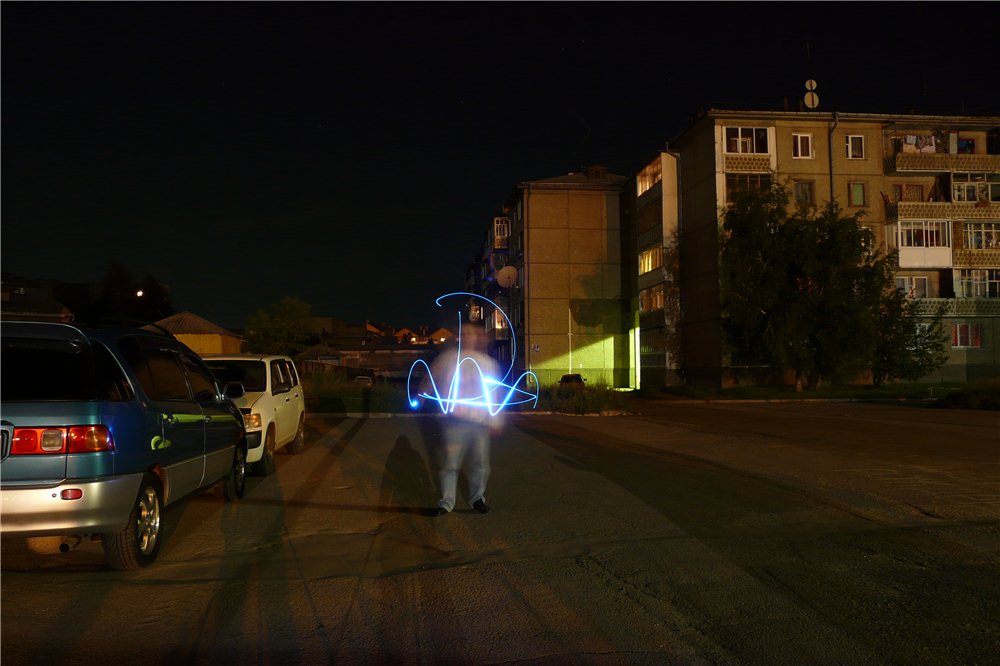 рисунок фонариком