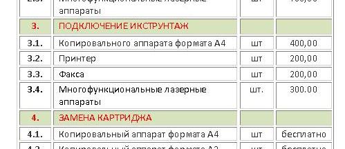 Прислали прайс одной из фирм Ангарска...