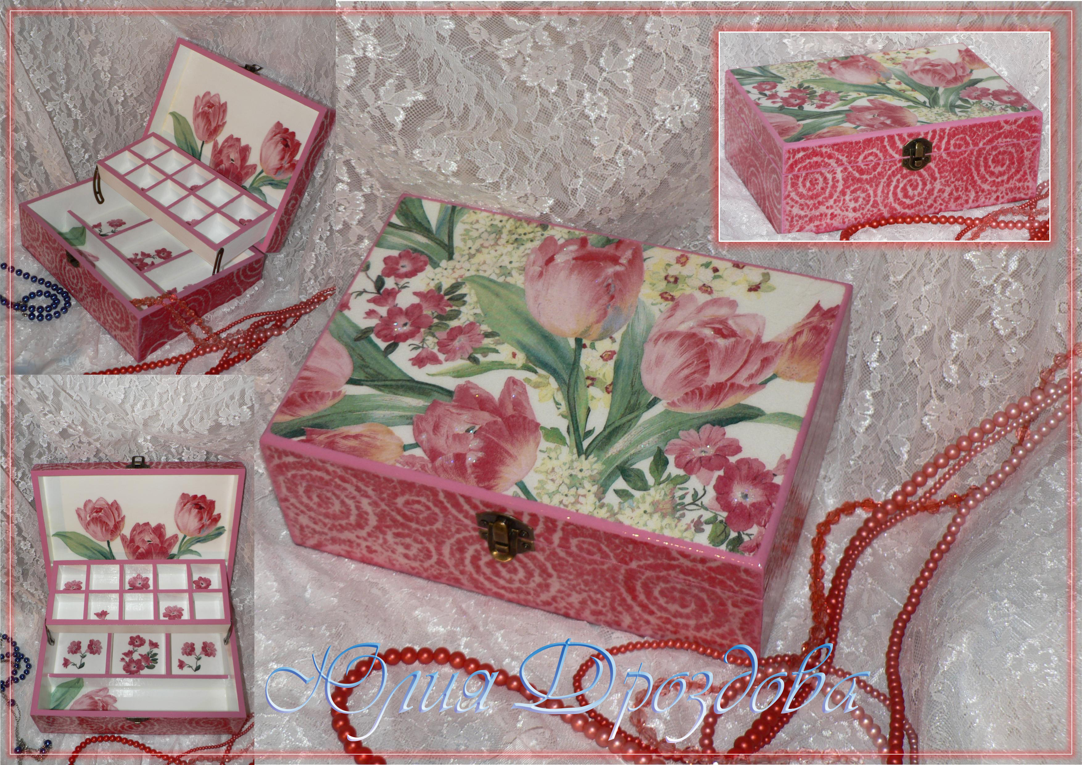 Шкатулка в тюльпанах