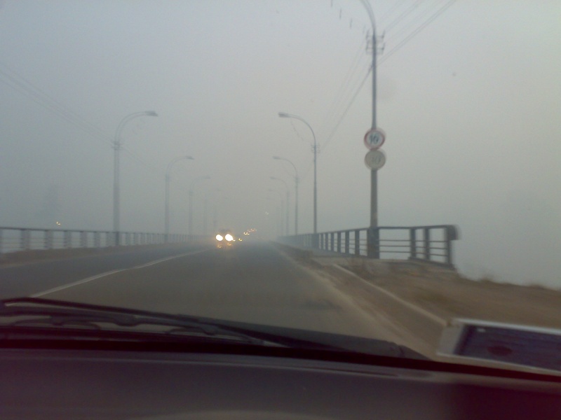 Смог на дорогах Братска
