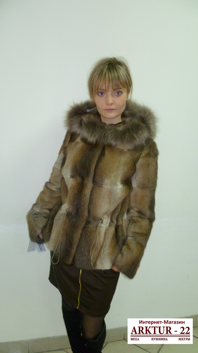 Куртка ондатра-песец