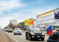 В Ангарске состоялся автомобильный флешмоб накануне 9 Мая