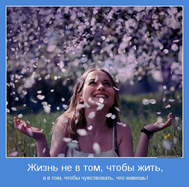 Жизнь не в том, чтобы жить