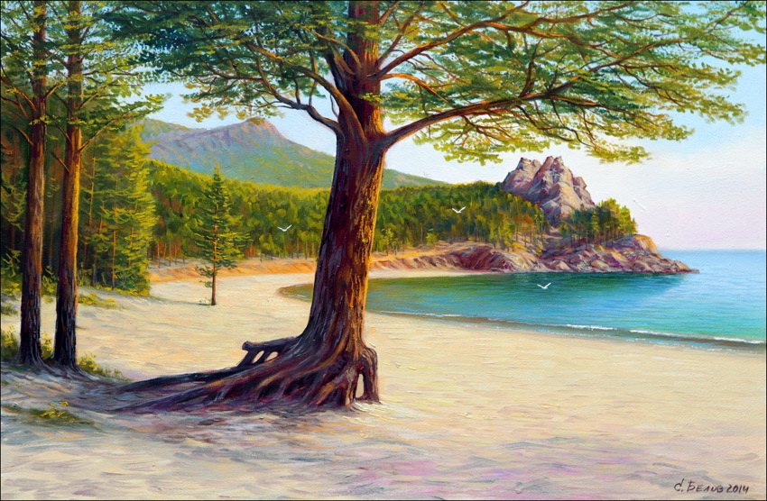 "Бухта Бабушка" 35х45 см холст,масло 2014  С.Белов