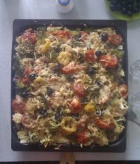 Курица под овощами с сыром)))))