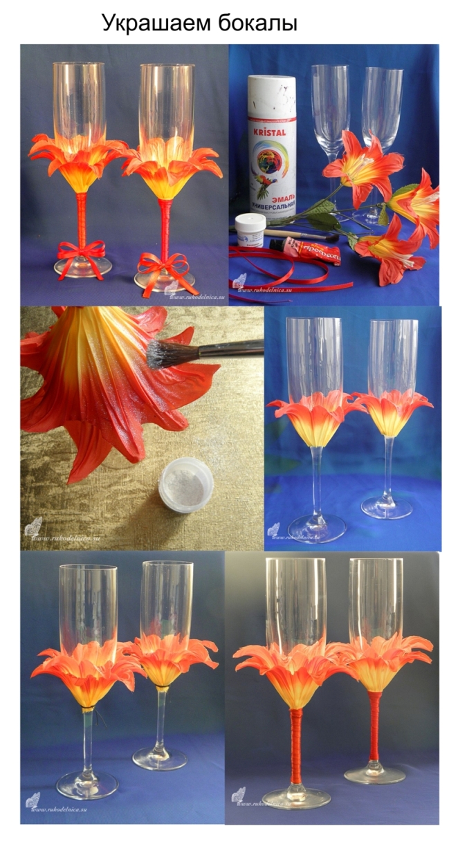 Украшаем бокалы