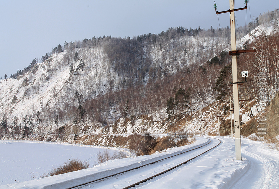 Начало 75-го километра КБЖД.