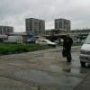 Автостонка на пешеходной зоне перед магазином Фея