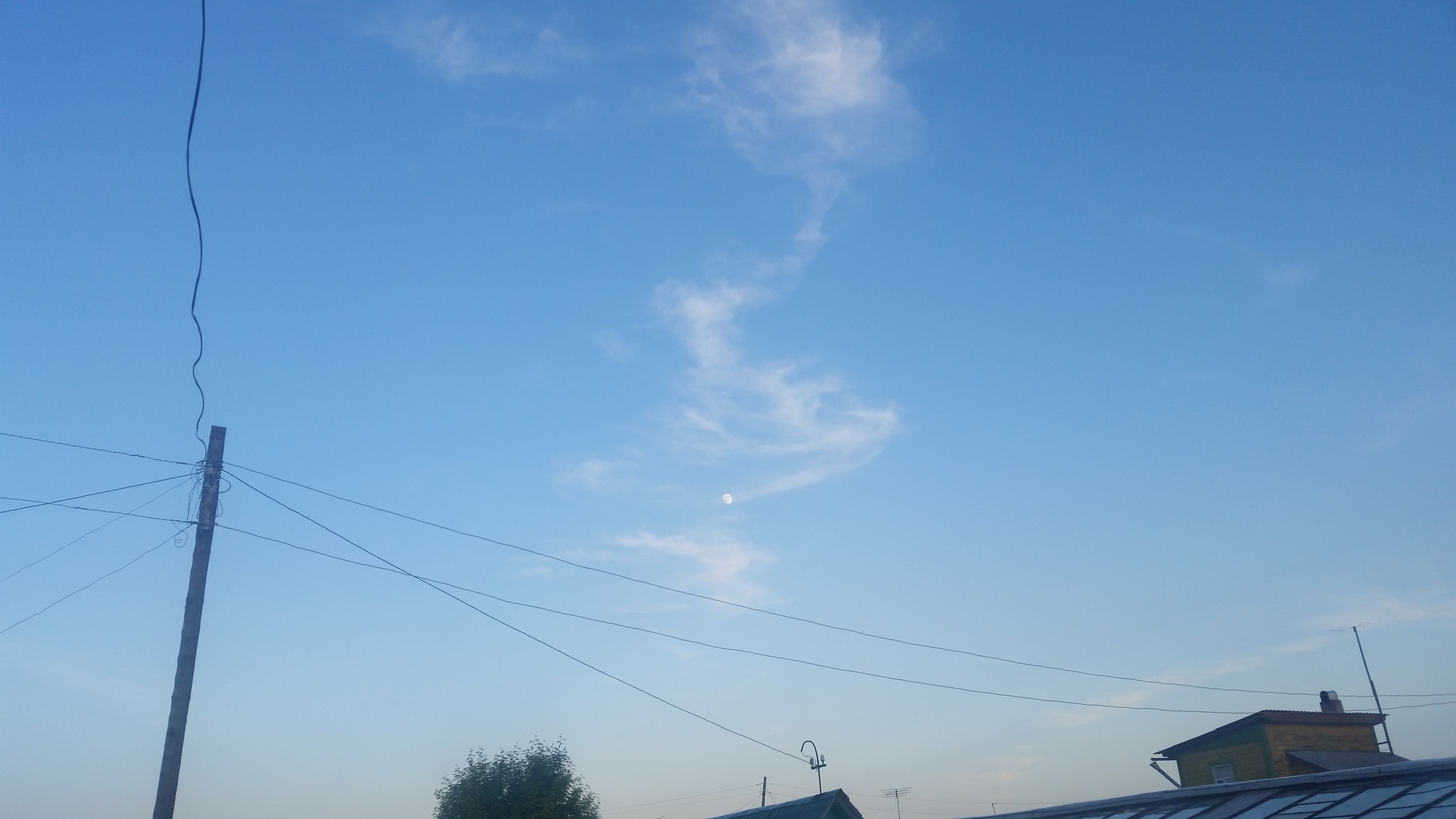 Луна в аблаках зопуталась путанка))))