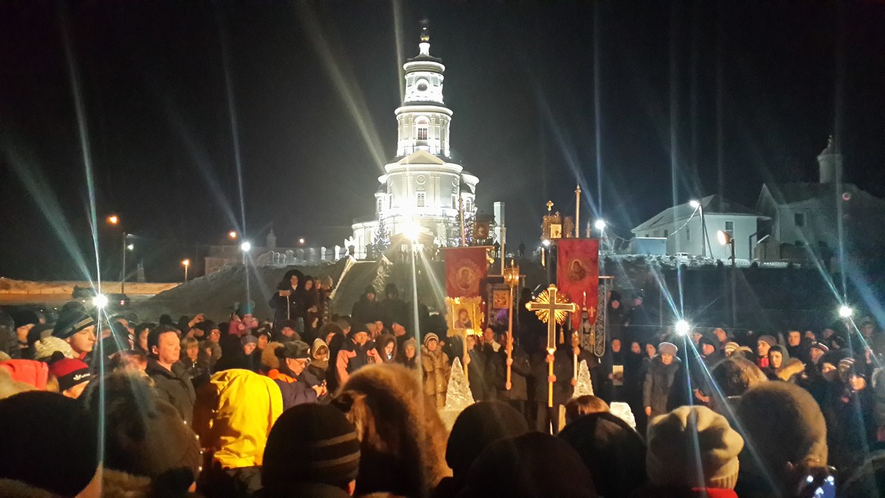 Освящение проруби в Тельме