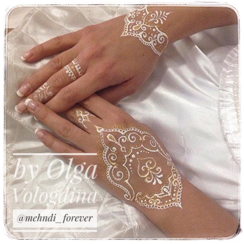 Wedding white henna